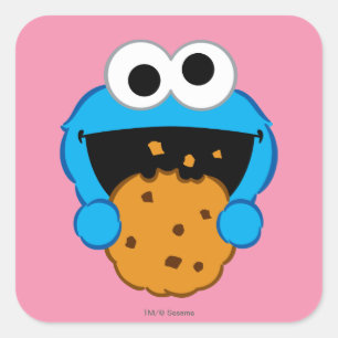 Sticker Carré Visage de Cookie