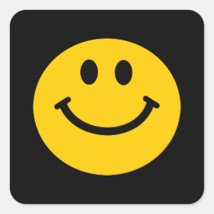 Sticker Carré Visage jaune