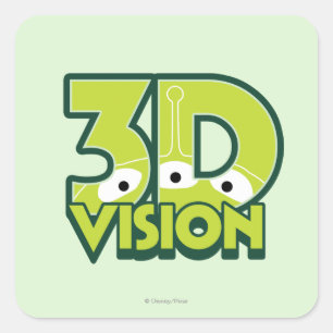 Sticker Carré Vision 3D
