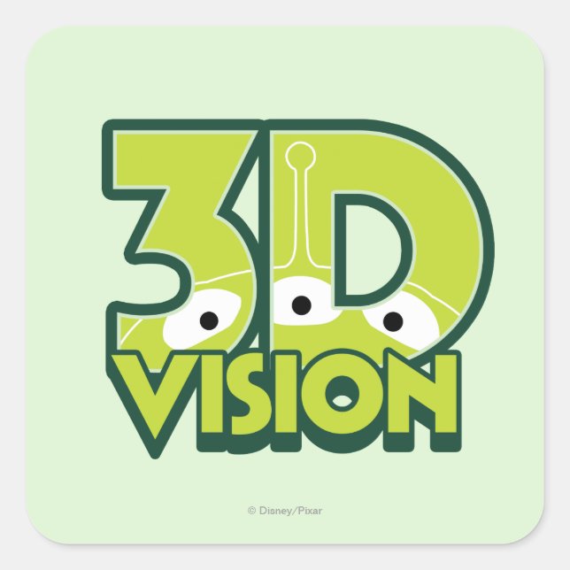 Sticker Carré Vision 3D (Devant)