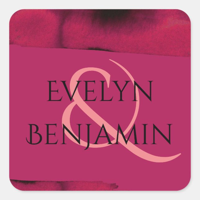 Sticker Carré Viva Magenta Moderne (Devant)