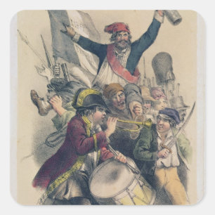 Sticker Carré Vive la République, 1848