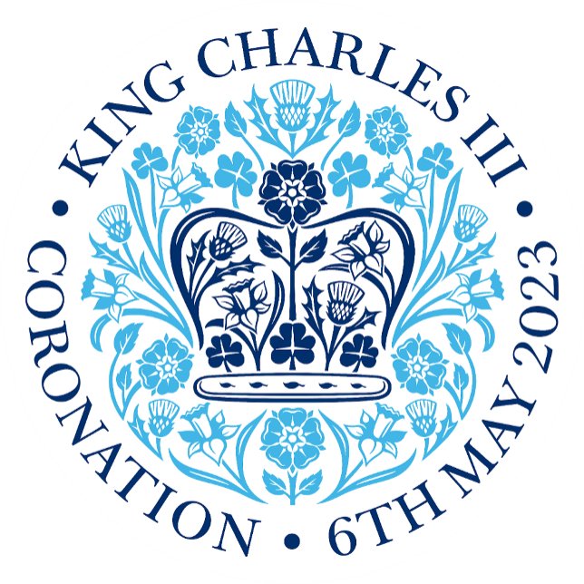 Sticker Carré Vive le couronnement du roi et de la reine Éditabl (Créateur téléchargé)