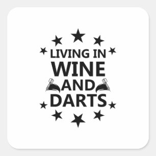 Sticker Carré Vivre Dans Le Vin Et Les Fosses
