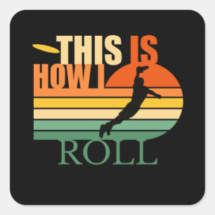 Sticker Carré Voici comment je lance Ultimate Frisbee