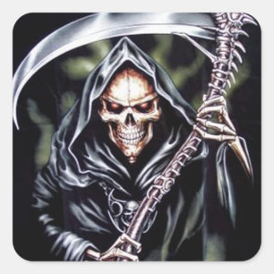Sticker Carré Voici Grim