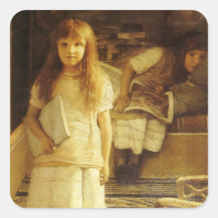 Sticker Carré Voici notre coin par Sir Lawrence Alma Tadema