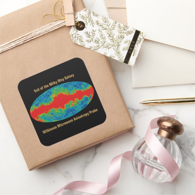 Sticker Carré Voile Galaxy Voie Lactée sur l'univers WMAP (Cadeaux)