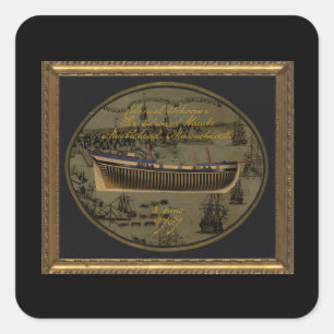 Sticker Carré Voilier colonial américain Sir Edward Hawke