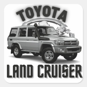 Sticker Carré Voiture Toyota Land Cruiser VDJ76 Off-Road
