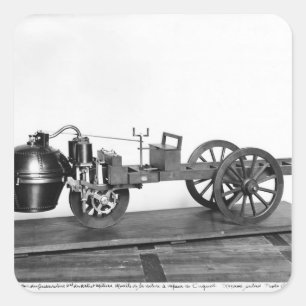 Sticker Carré voiture Vapeur-actionnée inventée