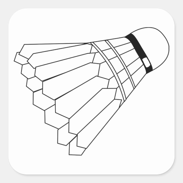 Sticker Carré Volant de badminton (Devant)