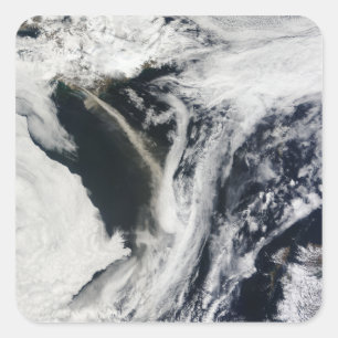 Sticker Carré Volcan de kull de ½ du ¿ Â du ½ s Eyjafjallaj