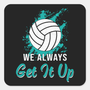 Sticker Carré Volley-ball Nous L'Obtenons Toujours Lecteur De Vo