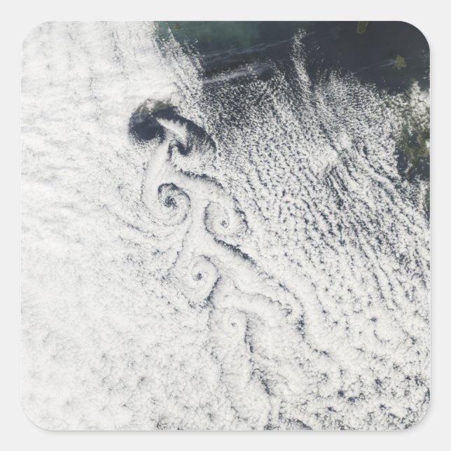 Sticker Carré Von Karmann nuages vortices (Devant)