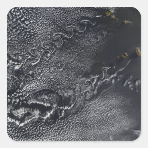 Sticker Carré Vortexes de nuage au-dessus des îles de Cap Vert