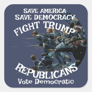 Sticker Carré Vot Politique Patriotique Trump Parti Républicain