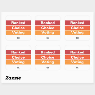 Sticker Carré Vote à Choix Classé 3 Bandes