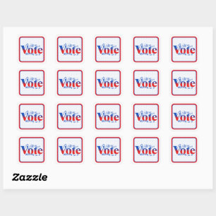 Sticker Carré Vote bleu