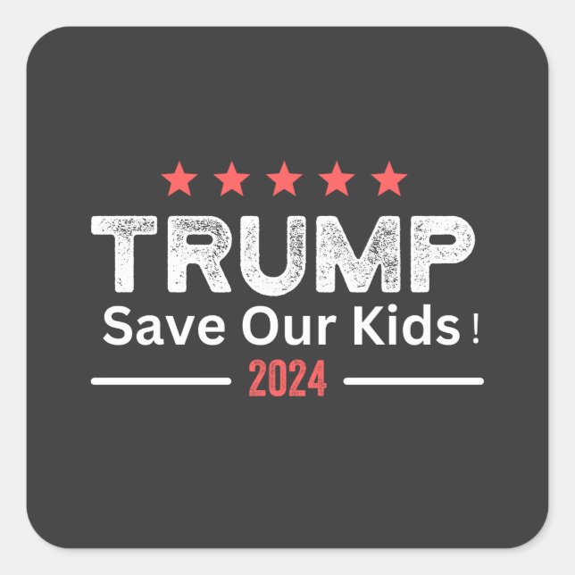 Sticker Carré vote pour trump 2024 (Devant)
