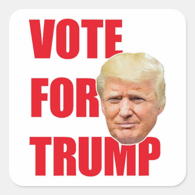 Sticker Carré Voter pour Trump (Devant)