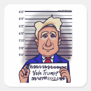 Sticker Carré Voter Trump