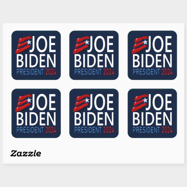 Sticker Carré Votez Joe Biden Président Élection 2024 (Feuille)