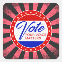 Votez votre voix est important rayons étoilés roug