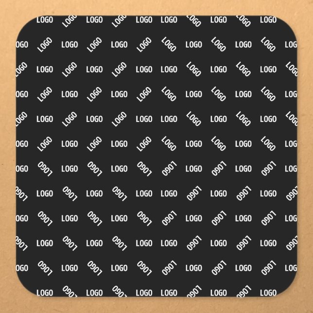 Sticker Carré Votre logo/image | Matelas géométrique moderne uni (Créateur téléchargé)