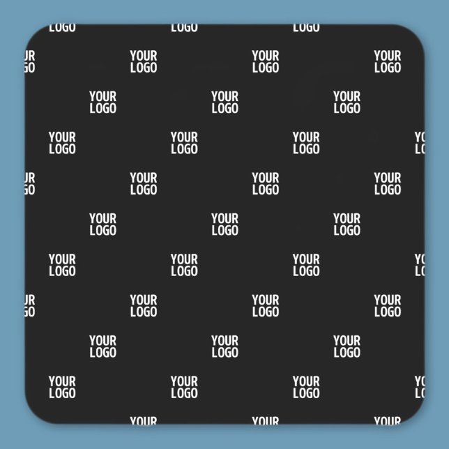 Sticker Carré Votre logo ou toute image | Bandes diagonales (Créateur téléchargé)