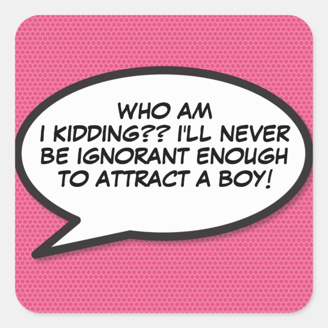 Sticker Carré Votre message Voix Buble Fun Retro (Devant)