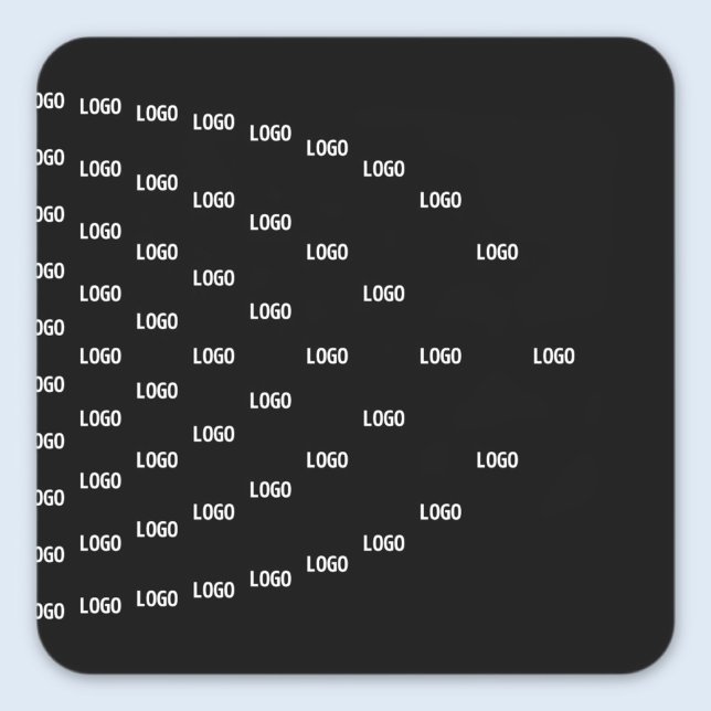 Sticker Carré Votre Motif d'arche unique Logo | Noir (modifiable (Créateur téléchargé)