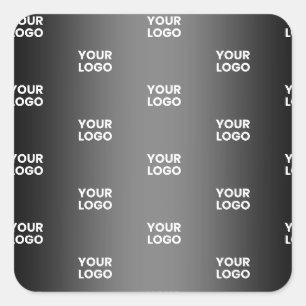 Sticker Carré Votre simple logo répétitif   Gradient noir et gri