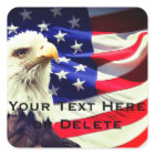 Votre texte Old Glory & Bald Eagle USA Flag Patrio