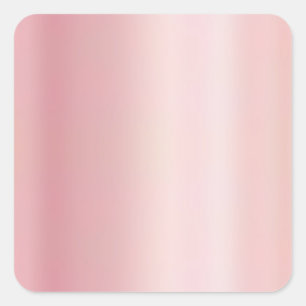 Sticker Carré Votre texte personnalisé modèle élégant rose gold