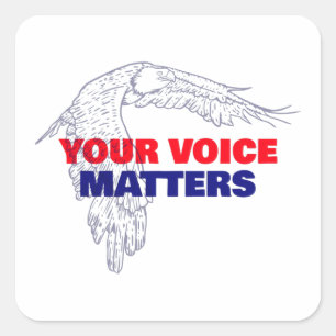 Sticker Carré Votre voix compte