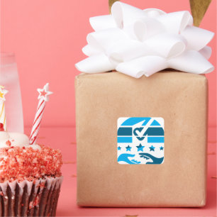 Sticker Carré Votre vote est votre voix