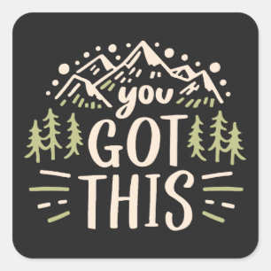 Sticker Carré Vous avez ces citations motivantes