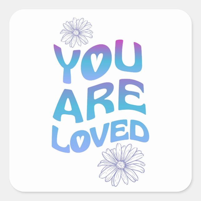 STICKER CARRÉ VOUS ÊTES AMOUREUX (Devant)