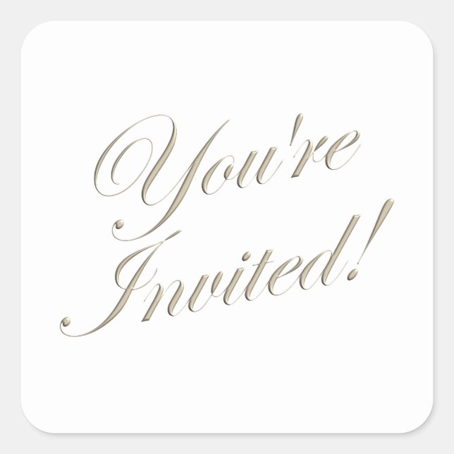 Sticker Carré Vous êtes invité Faire-part de mariage Enveloppe S (Devant)