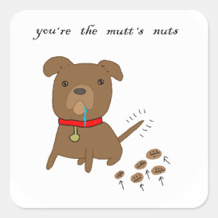 Sticker Carré Vous êtes les écrous du chien