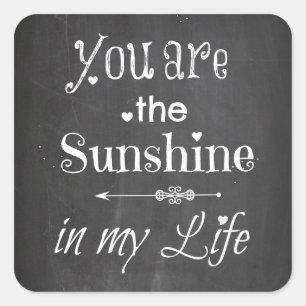 Sticker Carré Vous Êtes Les Lettres Sunshine Chalkboard