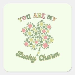 Sticker Carré Vous Êtes Mon Charme Chanceux