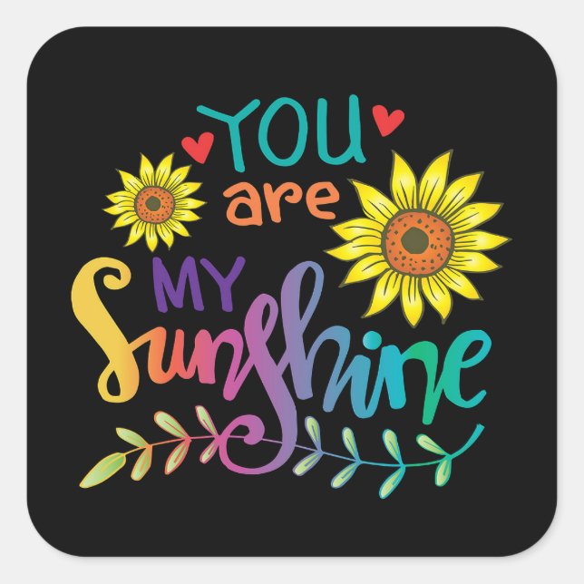 Sticker Carré Vous êtes mon soleil (Devant)