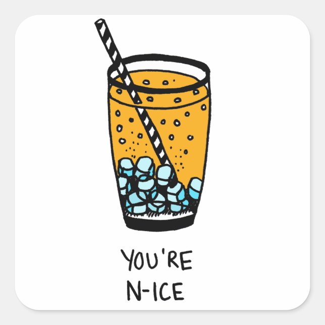 Sticker Carré Vous êtes N-Ice (Devant)