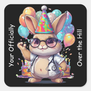 Sticker Carré Vous êtes officiellement né le jour de votre desce