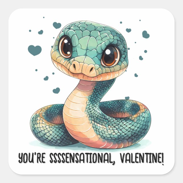Sticker Carré Vous êtes sensationnel... Saint Valentin (Devant)