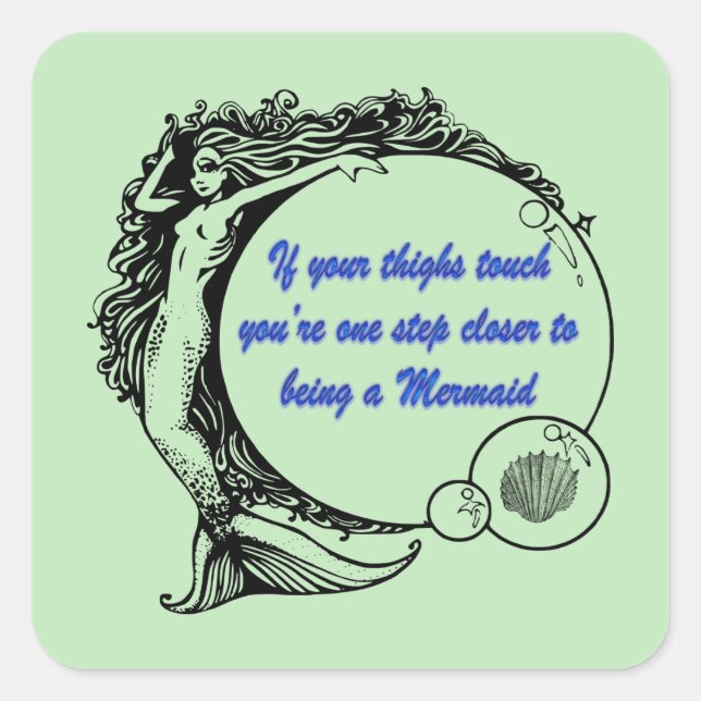 Sticker Carré Vous êtes une Sirène (Devant)