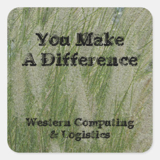 Sticker Carré Vous faites la différence Grass du désert Merci em