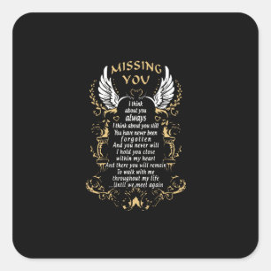 Sticker Carré vous manquant je pense toujours à vous